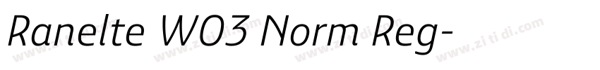 Ranelte W03 Norm Reg字体转换
